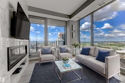 Living room - 2902 10180 103 Street, Edmonton, AB 