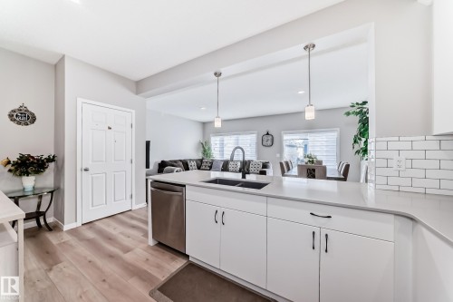 5357 Lark Landing, Edmonton, AB - Indoor Photo Showing Kitchen With Double Sink