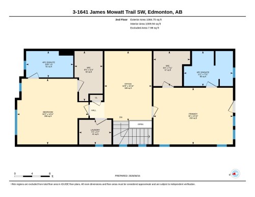 Upper Level Floor Plan - 3 1641 James Mowatt Trail, Edmonton, AB 