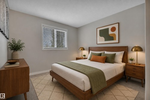Virtually staged - 173 Reichert, Beaumont, AB - Indoor Photo Showing Bedroom