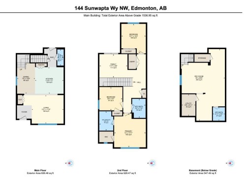Floor plan - 144 Sunwapta Way, Edmonton, AB 
