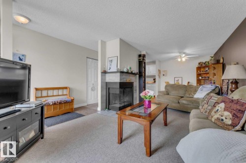 #164 2703 79 St Nw, Edmonton, AB - Indoor Photo Showing Living Room With Fireplace