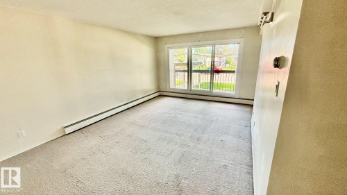 Neutral-toned wall-to-wall carpeting complements light-colored walls - 203 11445 41 Avenue, Edmonton, AB 