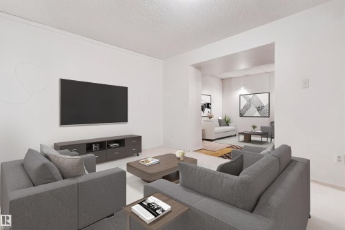 Virtually staged recreation room - 1131 Hooke Road, Edmonton, AB 