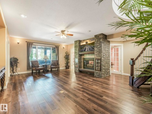 2 Everest Crescent, St. Albert, AB - Indoor Photo Showing Living Room With Fireplace