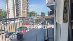 Balcony with metal railings - 