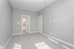 Spacious room featuring light gray carpeting and matching wall tones - 