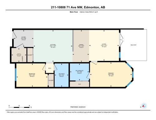 Floor plan - 211 10808 71 Avenue, Edmonton, AB 