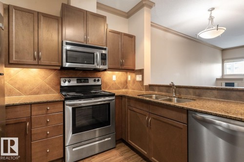 241 10121 80 Avenue, Edmonton, AB - Indoor Photo Showing Kitchen With Double Sink