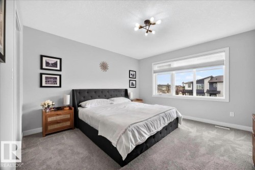 Neutral-toned room with plush carpeting and light gray wall finishes - 424 Black Stone Link, Leduc, AB 