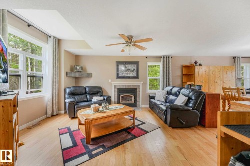 #31 56110 Rge Road 13, Rural Lac Ste. Anne County, AB - Indoor Photo Showing Living Room With Fireplace