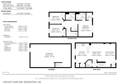 Floor plan - 940 East Gate, Edmonton, AB 