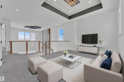 Living room - 501 Creekside Bay, Leduc, AB 