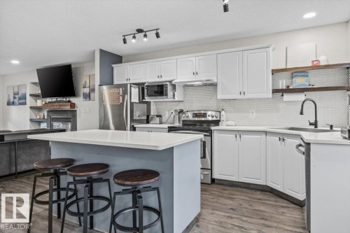 12122 17 Avenue, Edmonton, AB - Indoor Photo Showing Kitchen With Stainless Steel Kitchen With Upgraded Kitchen
