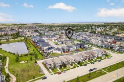 Aerial perspective showcasing a residential neighborhood with diverse housing styles - 