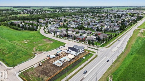 Expansive suburban landscape featuring established residential areas and undeveloped land parcels - 4 Willow Heights Drive, Stony Plain, AB 