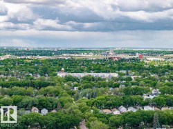 Expansive aerial perspective showcasing a verdant landscape with extensive tree canopies - 