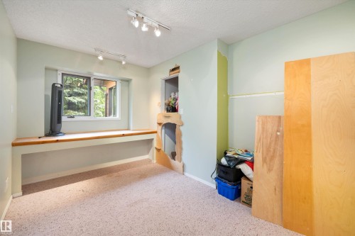 Room with light green walls and textured carpet flooring - 7 53424 Range Road 13, Rural Parkland County, AB 