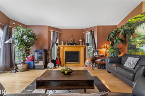 #302 49006 Range Road 73, Rural Brazeau County, AB - Indoor Photo Showing Living Room With Fireplace