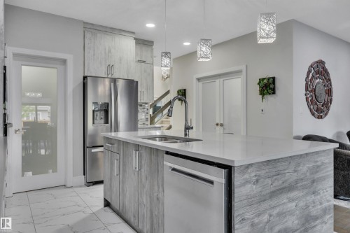 5426 66 Street, Beaumont, AB - Indoor Photo Showing Kitchen With Double Sink