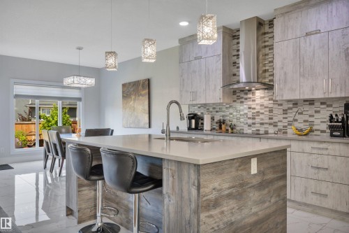 5426 66 Street, Beaumont, AB - Indoor Photo Showing Kitchen With Upgraded Kitchen