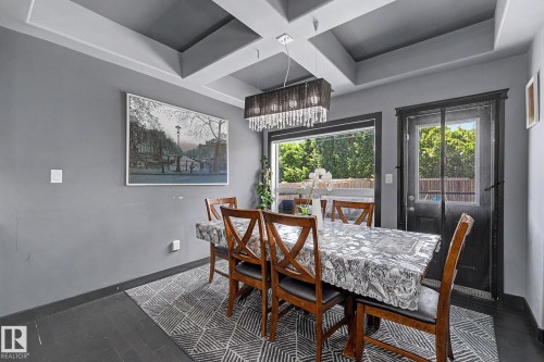 Coffer-style ceiling featuring recessed lighting - 1944 68 Street, Edmonton, AB 