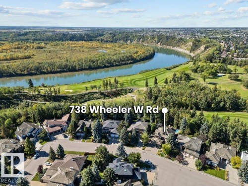 View of property with North Saskatchewan River nearby and golf course. - 738 Wheeler Road, Edmonton, AB 