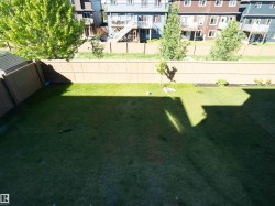 Expansive grassed backyard framed by wood privacy fencing - 