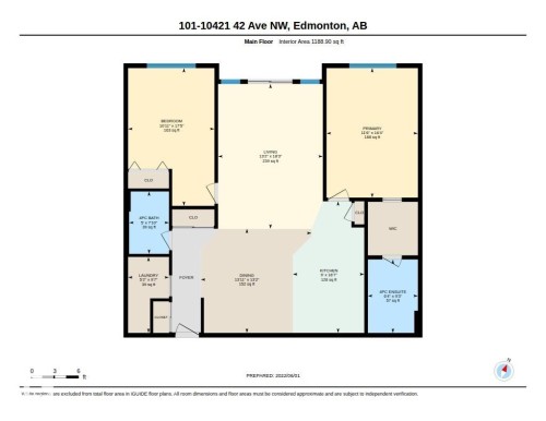 Floor plan - 101 10421 42 Avenue, Edmonton, AB 
