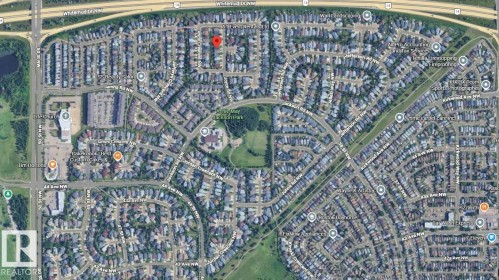 Location Map. Illustrating the geographic placement of the property within a residential area - 1188 Joyce Road Nw, Edmonton, AB 