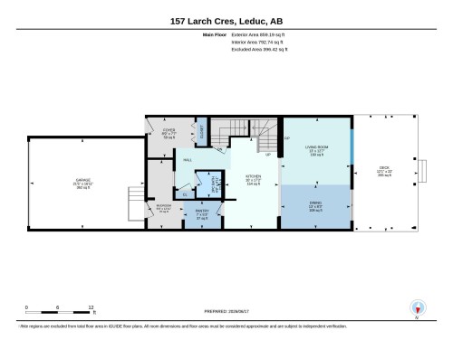 Floor plan - 157 Larch Crescent, Leduc, AB 