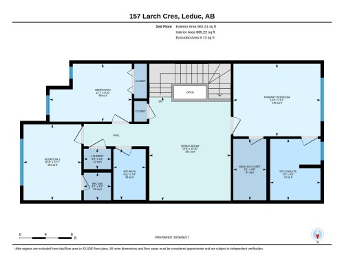 Floor plan - 157 Larch Crescent, Leduc, AB 