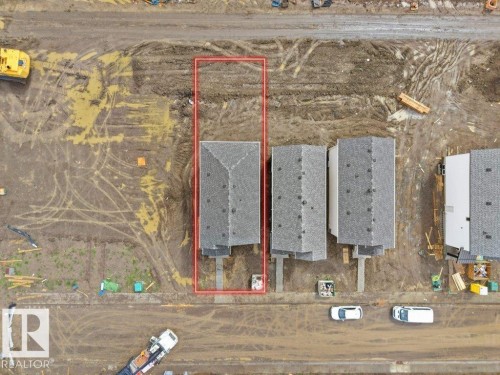 Property boundary illustration. Indicating the perimeter of the designated property within a development area - 18723 130 Street, Edmonton, AB 