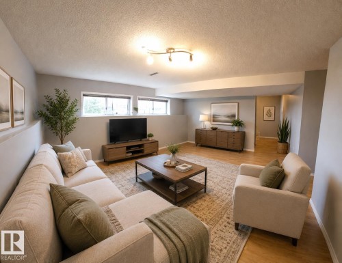 Virtually Staged -looking towards stairs - 5826 49 Street, Tofield, AB 