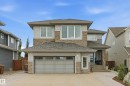 Contemporary two-story residence featuring a combination of stone veneer and horizontal siding - 76 Jacobs Close, St. Albert, AB 
