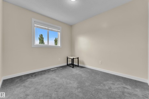 Neutral tone walls paired with gray carpeting and white baseboards - 2362 29A Avenue, Edmonton, AB 
