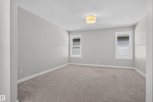 Spacious room featuring neutral carpeting and light gray wall paint - 9432 229 Street, Edmonton, AB 