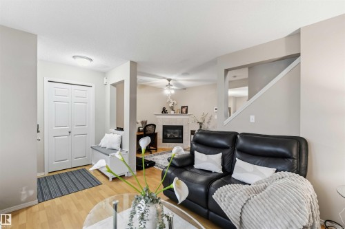Wood-finish flooring throughout the main living area - 3117 32 Avenue, Edmonton, AB 