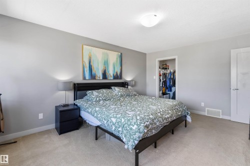 Carpeted room featuring light gray walls and a ceiling-mounted flush light fixture - 1651 Hammond Crescent, Edmonton, AB 
