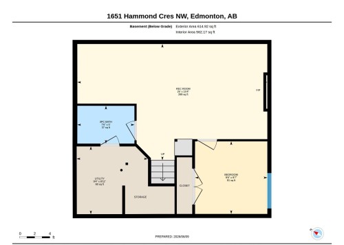 Floor plan - 1651 Hammond Crescent, Edmonton, AB 