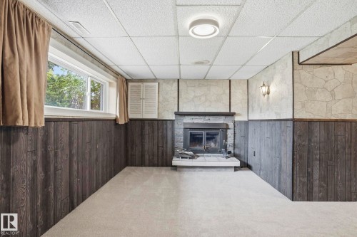 5419 188 Street, Edmonton, AB - Indoor Photo Showing Other Room With Fireplace