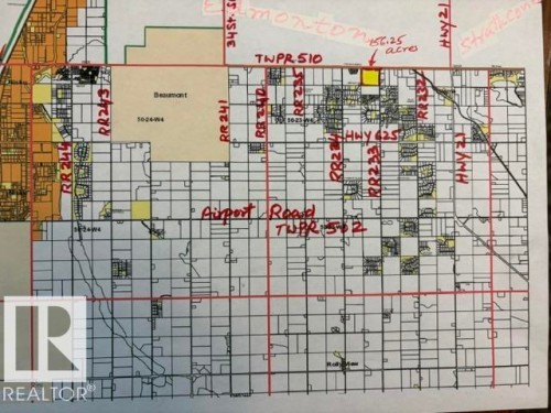 Survey Map. Illustrating property boundaries and geographic markers - 23327 Twp Rd 510, Rural Leduc County, AB 