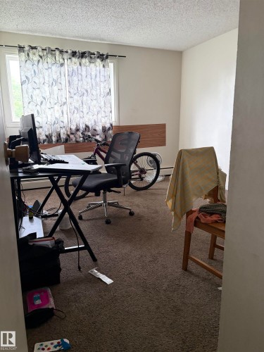 Carpeted room with a double window and warm white wall paint - 38 11265 31 Avenue, Edmonton, AB 