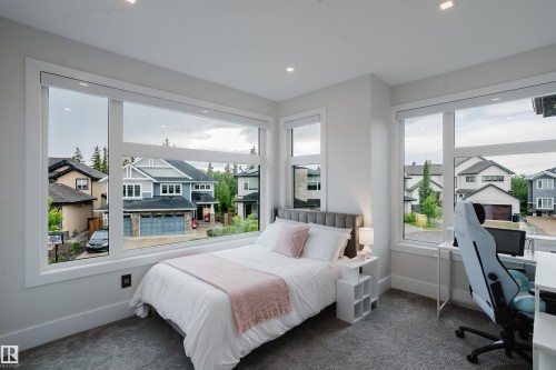 Corner window installation providing abundant natural light - 1313 Clement Crest, Edmonton, AB 