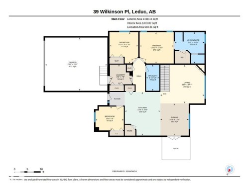 Floor plan - 39 Wilkinson Place, Leduc, AB 
