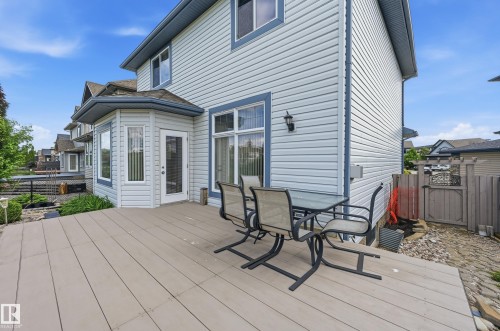 Expansive rear deck featuring light composite decking - 7460 Singer Landing, Edmonton, AB 
