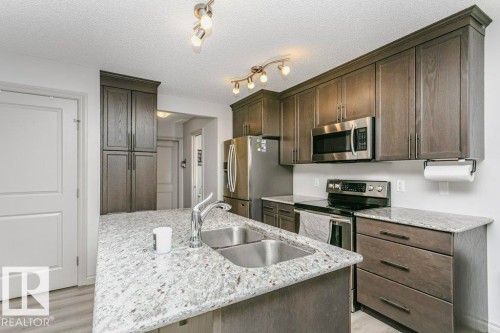 30 445 Brintnell Boulevard, Edmonton, AB - Indoor Photo Showing Kitchen With Stainless Steel Kitchen With Double Sink
