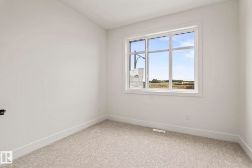 Neutral wall tones with a single window, white trim, and light-colored carpeting - 13111 187 Avenue Nw, Edmonton, AB - Indoor Photo Showing Other Room