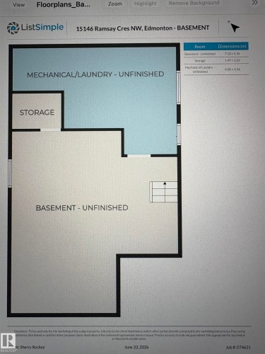 Floor plan - 15146 Ramsay Crescent, Edmonton, AB 