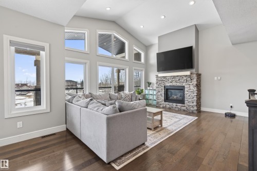 1609 Horseshoe Bay, Cold Lake, AB - Indoor Photo Showing Living Room With Fireplace